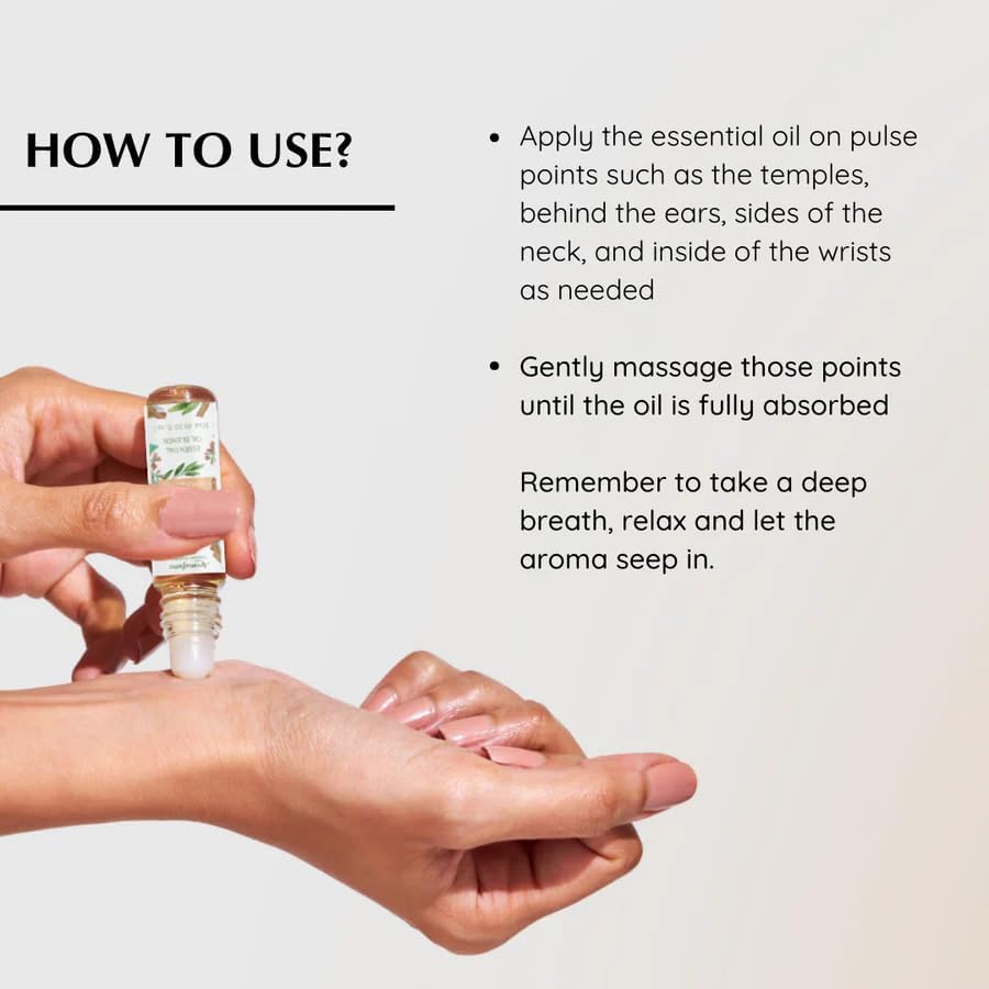 White Sage & Sandalwood Essential Oil Roll-On Blend by Aromafume | 10ml/0.33 fl oz | Aromatherapy Oil for Cleansing Negative Energy & Protection | Ethically sourced | Sage Oil for Smokeless Smudging