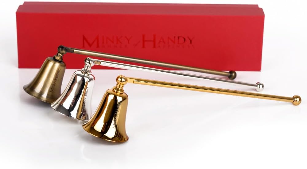 Candle Snuffer Accessory - Brass Design - Safely Extinguish Candle Flames - Home Decor and Gift for Candle Lover (Antique)