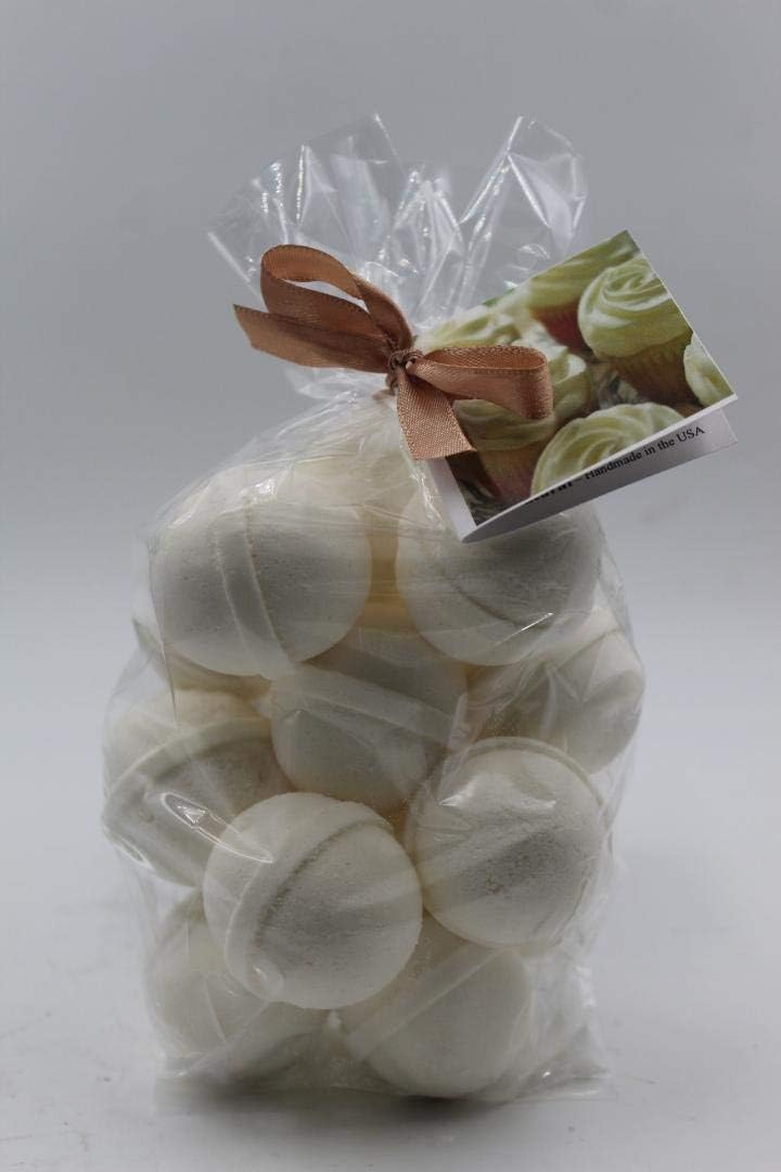 SPAPURE Lemon Creme Bath Bombs - 14 Fizzies with Shea, Mango and Cocoa Butter, Ultra Moisturizing ...Great for Dry Skin (Lemon Creme FBA)