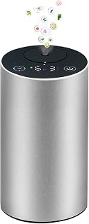 Waterless Essential Oil Diffuser – Aromatherapy Scent Diffusers for Home, Office, Hotel, Bedroom – Modern and Elegant Mini Fragrance Diffuser – Cordless and Portable with Digital Display(Grey)