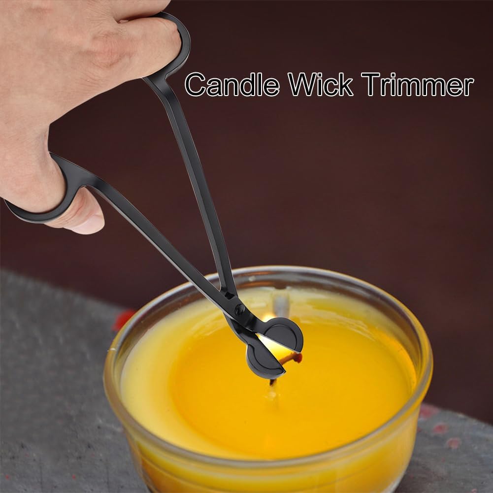 TITA-DONG Candle Accessory Set, Candle Wick Cutter, 3 in 1 Candle Wick Trimmer Scissors, Candle Snuffer, Candle Dipper, Home Tools Gift Pack(#1)