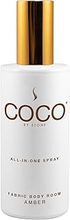 COCO by Stone 5oz All-in-One Spray (Amber) Shake & Spray Formula for Fabric, Pillows, Interiors, Clothing, Home Fragrance Accessories, Room Perfume, Room Deodorizer, Vegan & Cruelty-Free