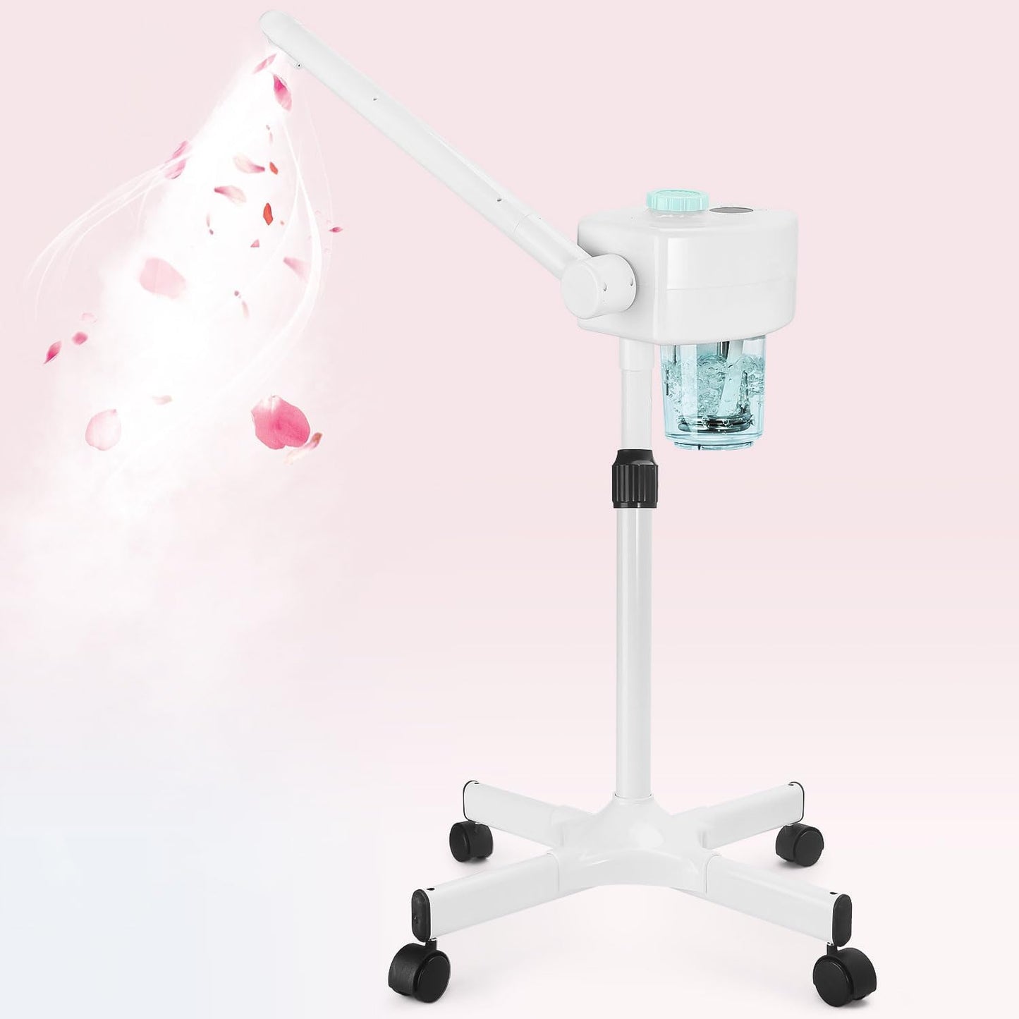Professional Facial Steamer, Ionic Face Steamer Esthetician Vaporizador, with Preheat & Hot Mist Adjustment Function, Rocker Arm Steamer for Home Beauty Salon Spa