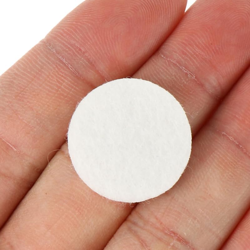 PRETYZOOM 200pcs Cotton Aroma Pads Essential 22 mm Oil Diffuser Replacement Pads for Aromatherapy Necklaces White Fiber for Diffusing Scents
