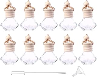 10 Pcs Car Air Freshener Perfume Bottle Aromatherapy Fragrance Essential Oil Diffuser Hanging Perfume Pendant Auto Ornaments Decor Accessories