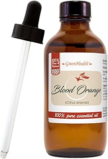 Blood Orange Essential Oil – 4 fl oz (118 ml) Glass Bottle w/Glass Dropper – 100% Pure Essential Oil – GreenHealth