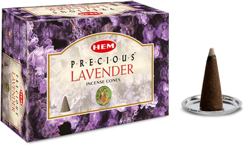 Hem Incense Cones | Natural Aromatic Blend for Purification, Protection & Spiritual Wellness | Long-Lasting Aroma (Lavender) | Suitable for home fragrance and incense use.