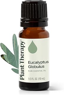Plant Therapy Eucalyptus Globulus Essential Oil 10 mL (1/3 oz) 100% Pure, Undiluted for Diffuser, Skin, Hair, Aromatherapy DIYs, and Respiratory Support