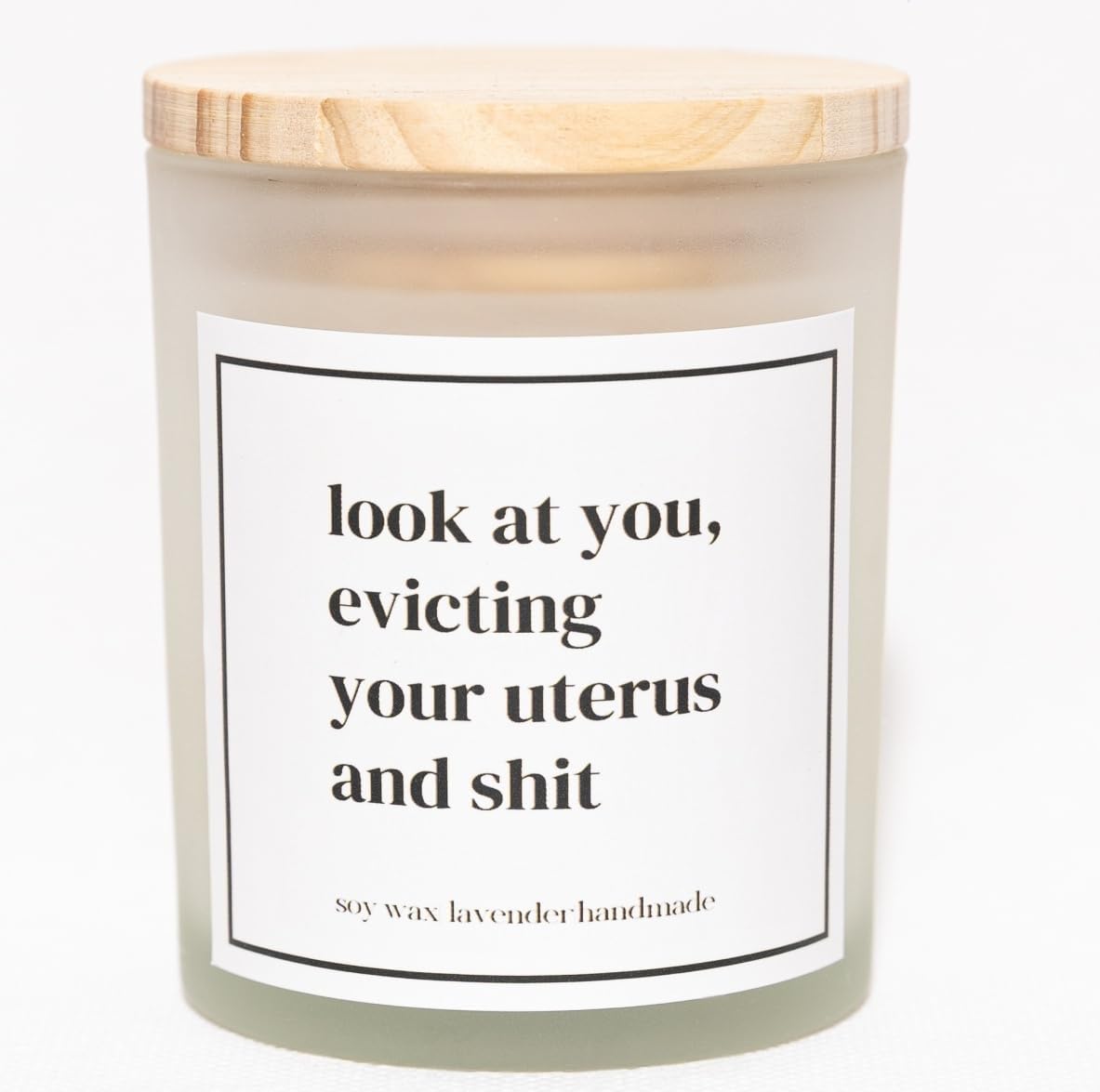 Get Well Soon Gifts for Women,mom,Grandma,Daughter,Sister,Friends,Coworkers.Look at You evicting Your Uterus Soy Candle,Hysterectomy Gift,Surgery Recovery Gifts for Friends