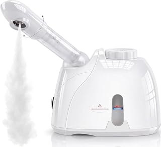 Facial Steamer Nano Ionic, Portable Face Steamer with Adjustable Arm, Deep Cleansing & Hydration, Home Spa Facial Steamer for Skin Care Routine, Pore Care Beauty Device
