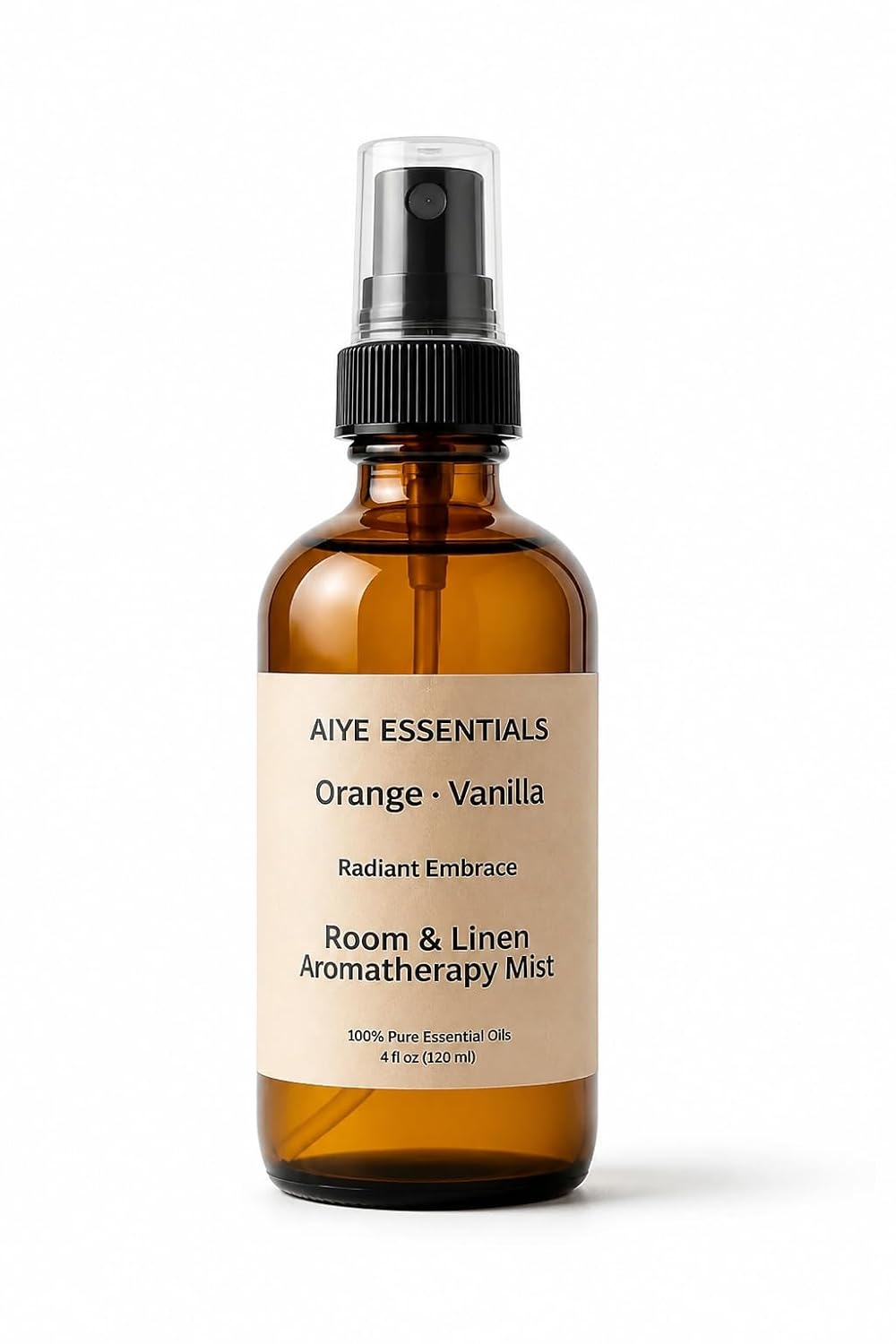 Aiye Essentials Orange Vanilla Room, Linen Spray &amp; Fabric, Aromatherapy Mist 4 oz