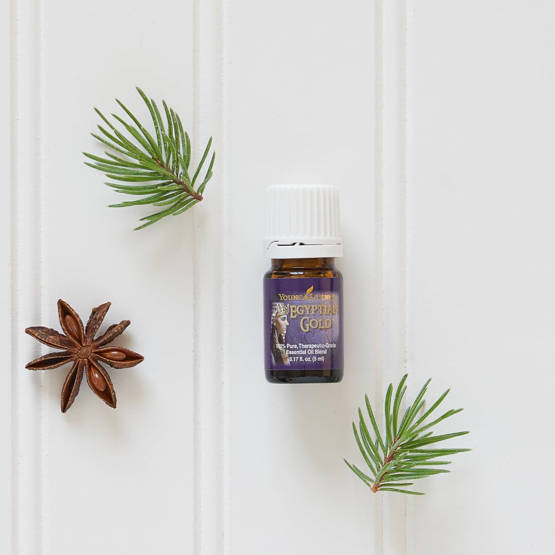 Young Living - Egyptian Gold Essential Oil 5 ml | Ancient Biblical Oils | Aromatic Devotion Blend | Exotic Musky Aroma | Spiritual Aromatherapy for Meditation & Relaxation
