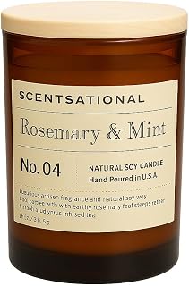Scentsational Rosemary & Mint Scented | Natural Soy Candle | Hand Poured in the USA