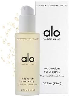 ALO Magnesium Oil Spray | Sleep & Relaxation + Muscle Recovery | Fast-Absorbing Magnesium with Valerian Root, Arnica & Essential Oils | Non-Sticky Body & Pillow Mist | 3.2 oz