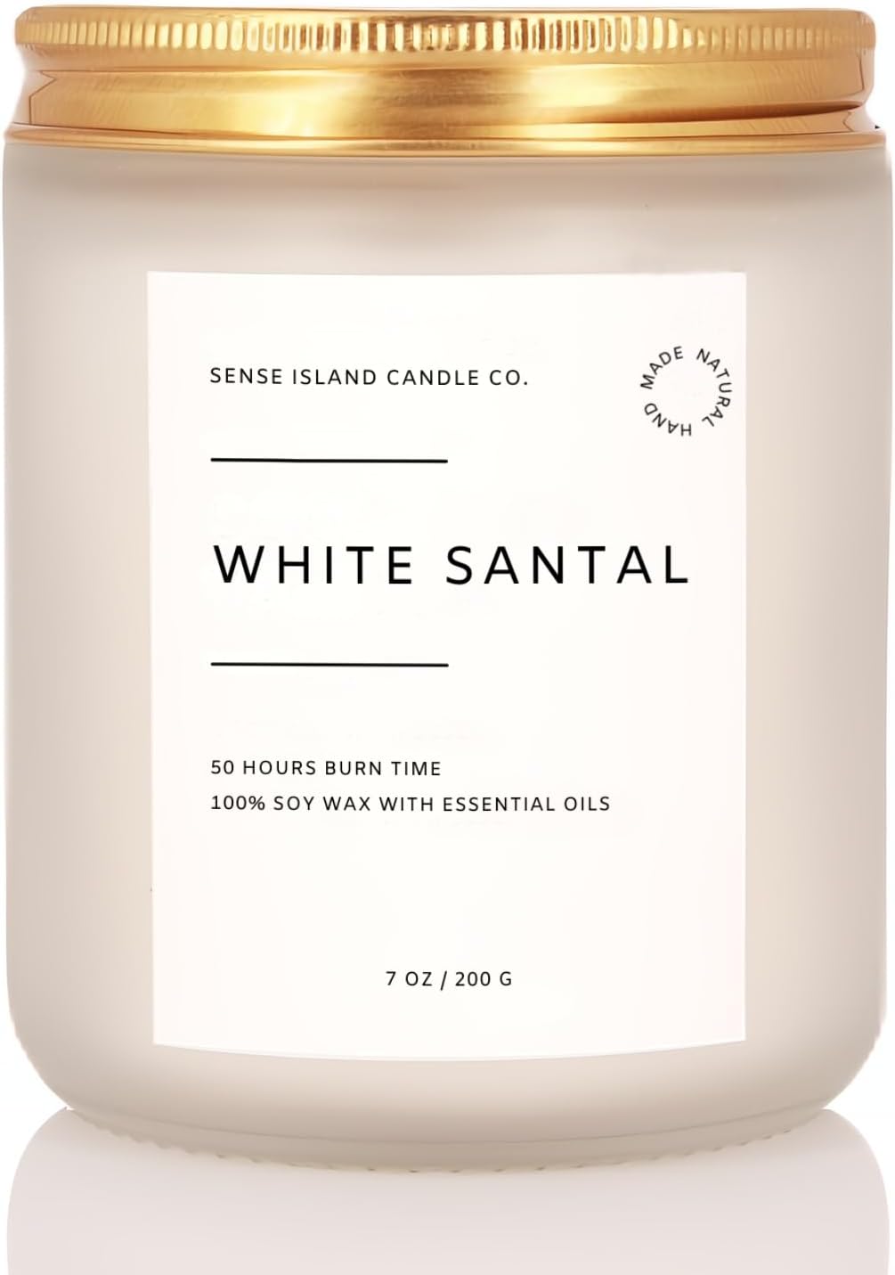 White Santal Scented Candle for Home Scented 50+ Hrs Highly Scented | 100% Natural Soy Candle Gifts for Women Highly Scented House Warming Gifts