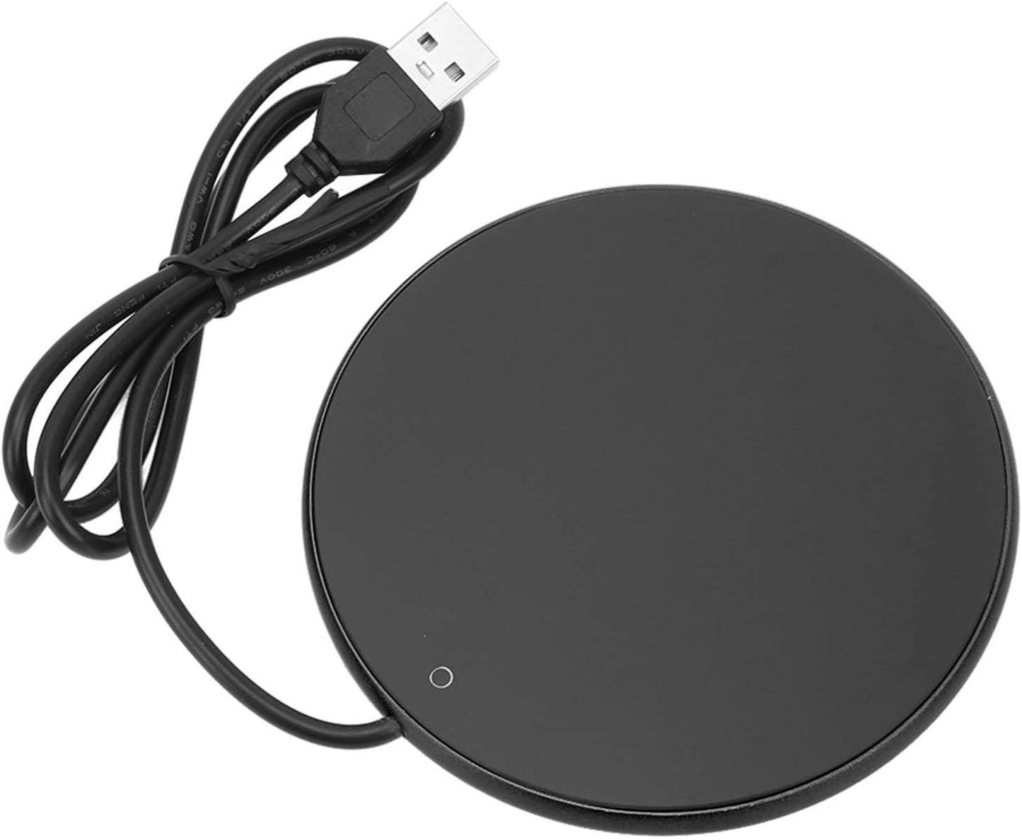 USB Candle Warmer Plate Auto Shut Off Small Portable Coffee Heater for Home Office Black