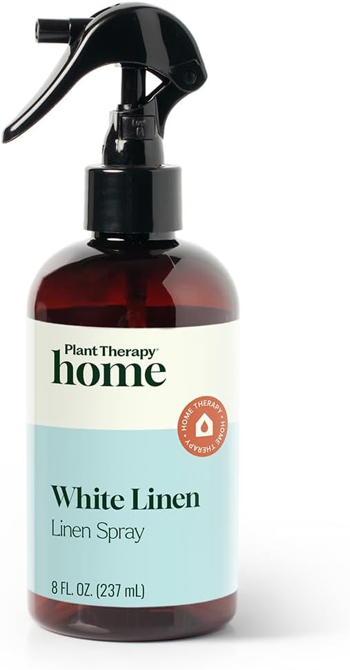 Plant Therapy Home White Linen Spray, Clean & Refreshing Aroma, Great for Sheets, Curtains, and Upholstery, One-of-a-kind Natural Fragrance 8 oz