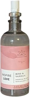 Inspire Love Rose & Vanilla Essential Oil Mist – Body & Linen Spray, 5.3 fl oz / 156 mL