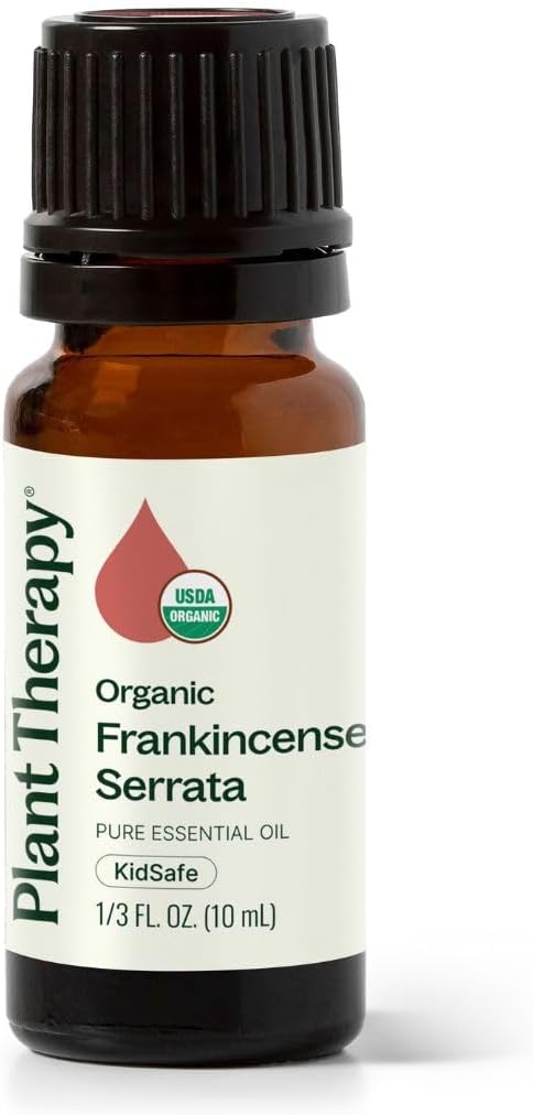 Plant Therapy Organic Frankincense Serrata Essential Oil 100% Pure, USDA Certified Organic, Undiluted, Natural Aromatherapy, Therapeutic Grade 10 mL (1/3 oz)