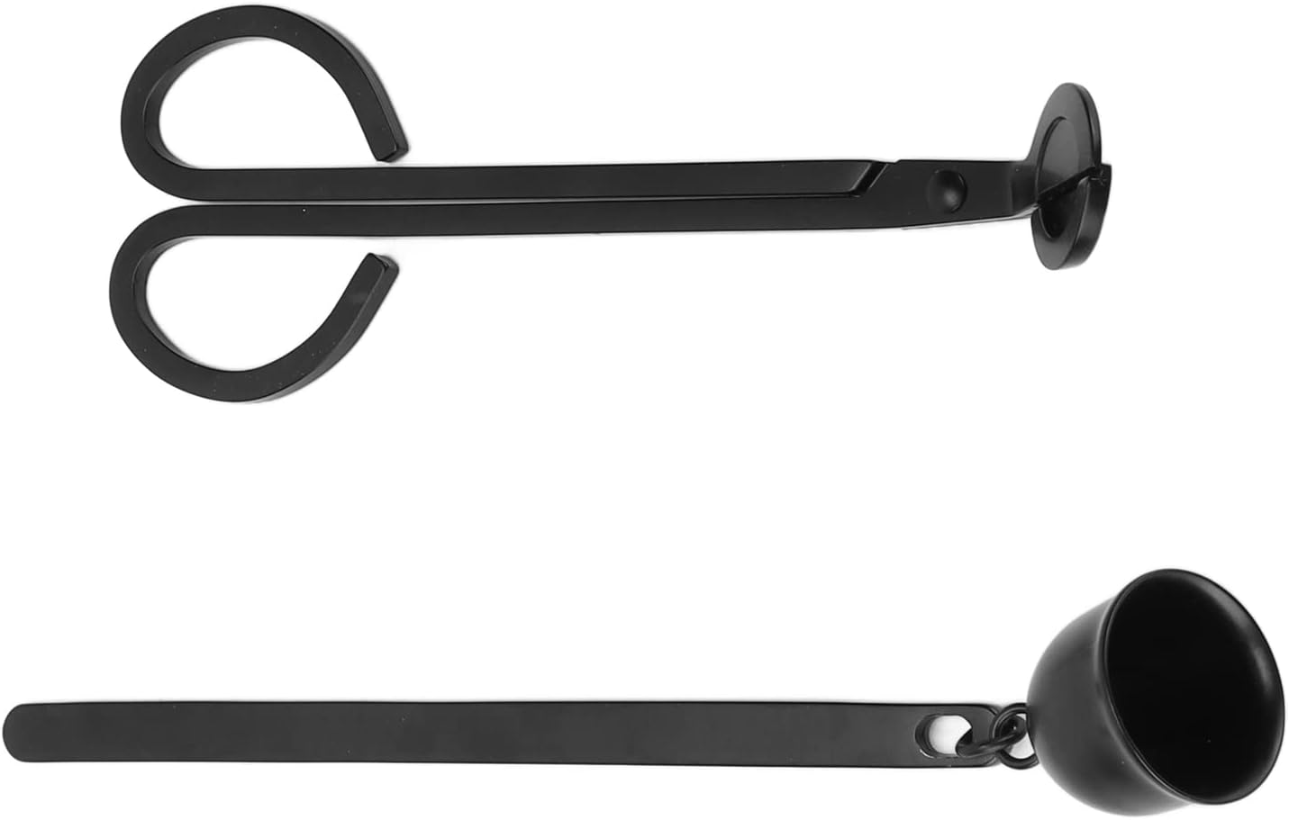 2pcs Wick Trimmer and Candle Snuffer Set, Stainless Steel Candle Care Kit with Elegant Black Finish, Wall - Mountable for Home Aromatherapy Candles and Gift Use