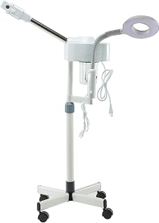 Professional Facial Steamer 2 in1 Steamer for Face 5X LED Magnifying Lamp Hot Ozone Facial Steamer for Esthetician Beauty Face Equipment Use at Home or Salon