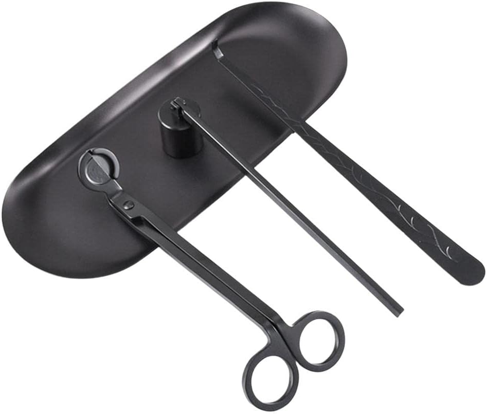 Candle Accessories Tool Set with Candle Wick, Candle, Candle Wick Dipper for Christmas, New Year, Party, Home, Black