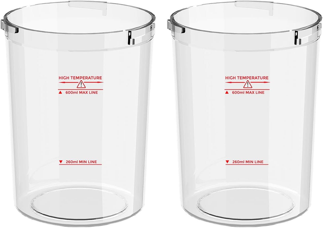 Water Jar for Facial Steamer Professional, Large Capacity Plastic Water Cup for Ozone Facial Steamer Professional Replacement 2pcs