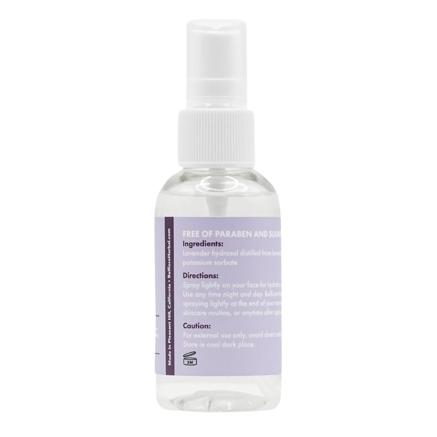 100% Natural Lavender Mist Spray, Organic Face Body Hair Hydrating Mister, Calming for Better Sleep, Vegan non-GMO, 2 ounce (3 Pack)