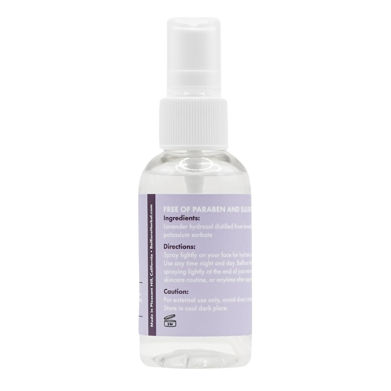 100% Natural Lavender Mist Spray, Organic Face Body Hair Hydrating Mister, Calming for Better Sleep, Vegan non-GMO, 2 ounce (3 Pack)