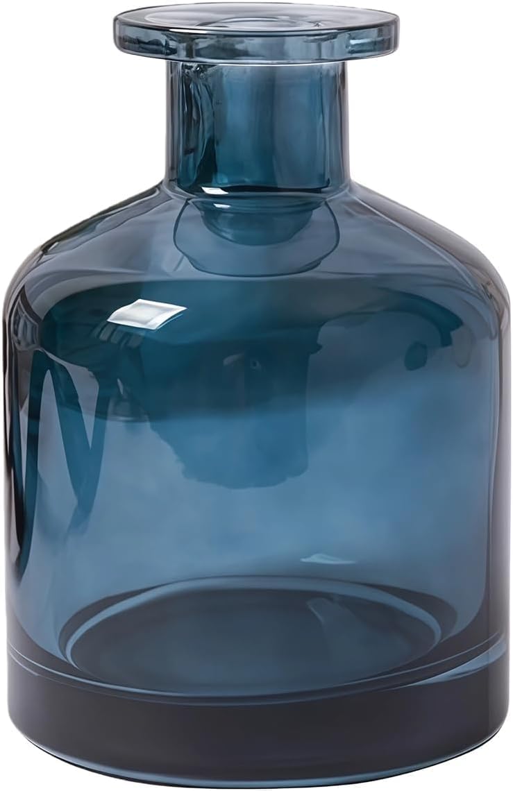 150ML/5OZ Empty Blue Clear Glass Diffuser Bottles Refillable Aromatherapy Container Jars Reed Diffuser Sticks Holder Bottle for DIY Crafts Fragrance Essential Oils