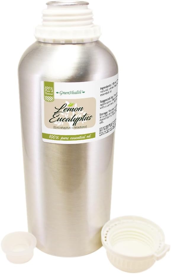 Lemon Eucalyptus Essential Oil - 32 fl oz - Aluminum Bottle - 100% Pure Essential Oil - GreenHealth