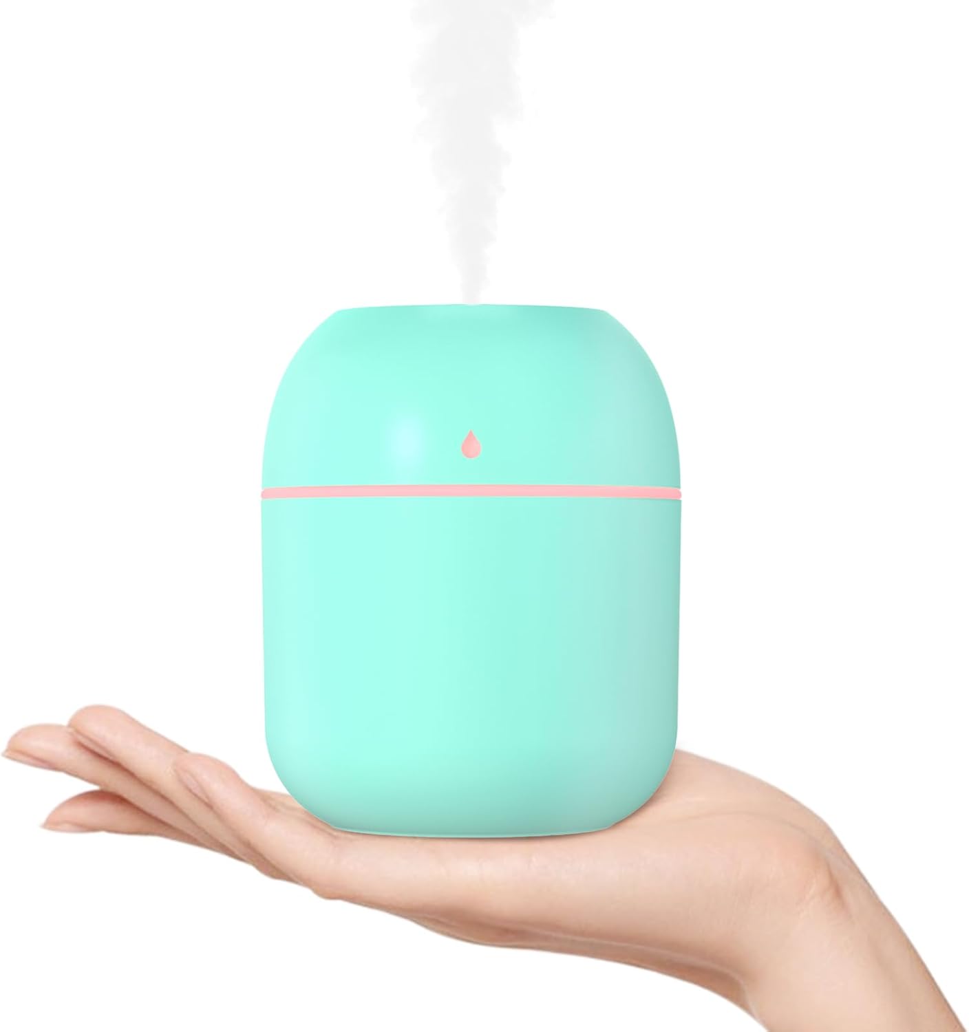 Portable Small Humidifier, USB Personal Desktop Humidifier for Car, Office Room, Bedroom, Auto Shut-Off, 2 Mist Modes, Super Quiet, 220ml, Green