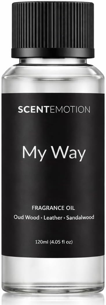 My Way Diffuser Oil Inspired by The 1 Miami Beach Scent, Scent Diffuser Oil with Notes of Cardamom, Leather, Lemon & Iris, Aromatherapy Fragrance, Essential Oil Blend | 120ml, 4.05 fl oz