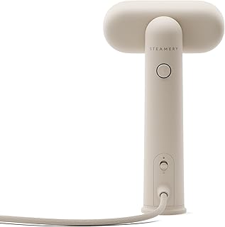 Steamery Travel Steamer Cirrus Lite, 1200W, Steam Output 16g/min, Heat up 18 Seconds, Portable & Packable, Rotating Steam Head, Dry Steam Technology (Beige)