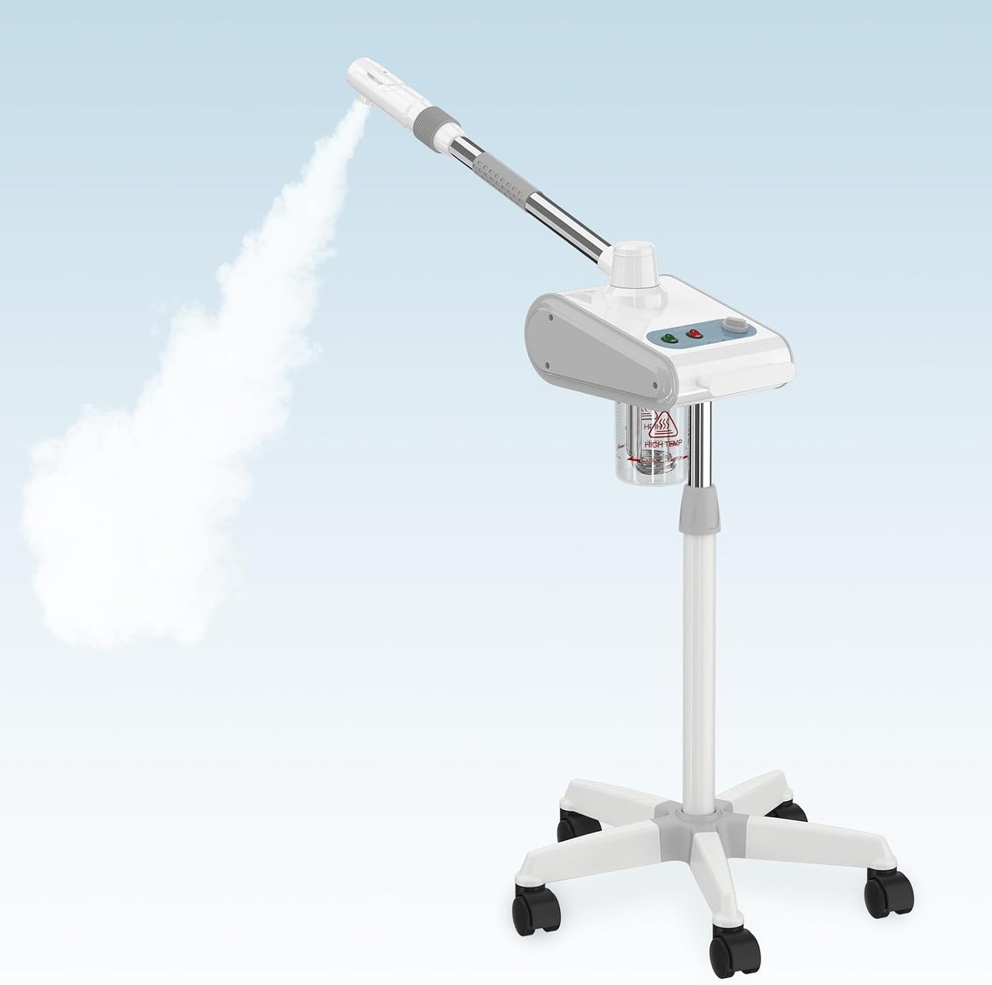 Professional Nano Ionic Facial Steamer with Ozone – 700ml Large Capacity Stand Facial Steamer for Deep Pore Cleansing, Hydration and 60 Min Timer for Salon, and Home Skin Care Use