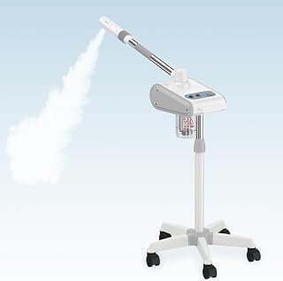 Professional Nano Ionic Facial Steamer with Ozone – 700ml Large Capacity Stand Facial Steamer for Deep Pore Cleansing, Hydration and 60 Min Timer for Salon, and Home Skin Care Use