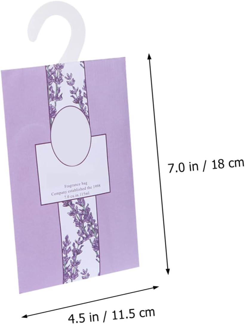 Holibanna 5Pcs Lavender Scented Sachets Hanging Air Freshener for Drawers Closets and Car Fresh Fragrance Packets for Wardrobes and Storage