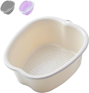 AXLOFO® Foot Soaking Tub Large Size Foot Basin, Feet Soaking Tub with Massage Acupoint, Pedicure Feet Soak Basin Plastic Bucket for Women and Men (White)