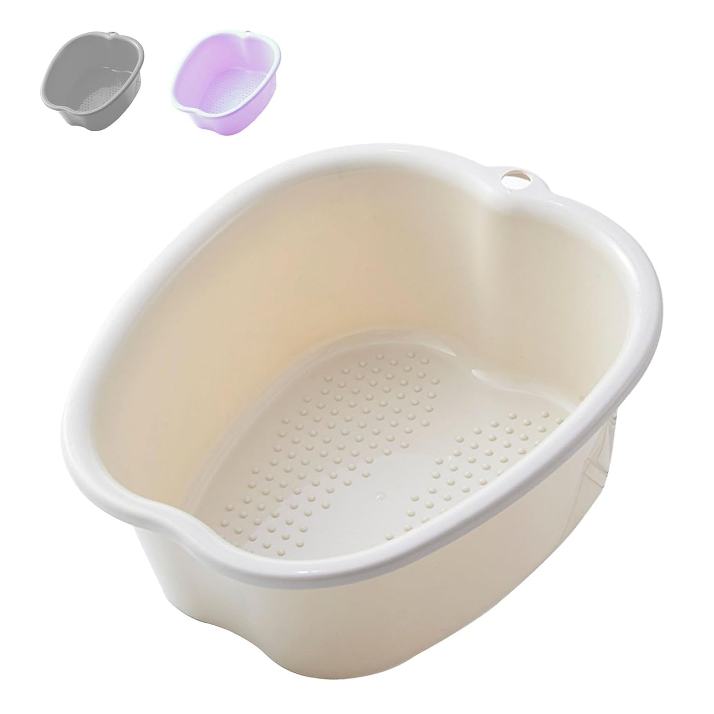 AXLOFO® Foot Soaking Tub Large Size Foot Basin, Feet Soaking Tub with Massage Acupoint, Pedicure Feet Soak Basin Plastic Bucket for Women and Men (White)