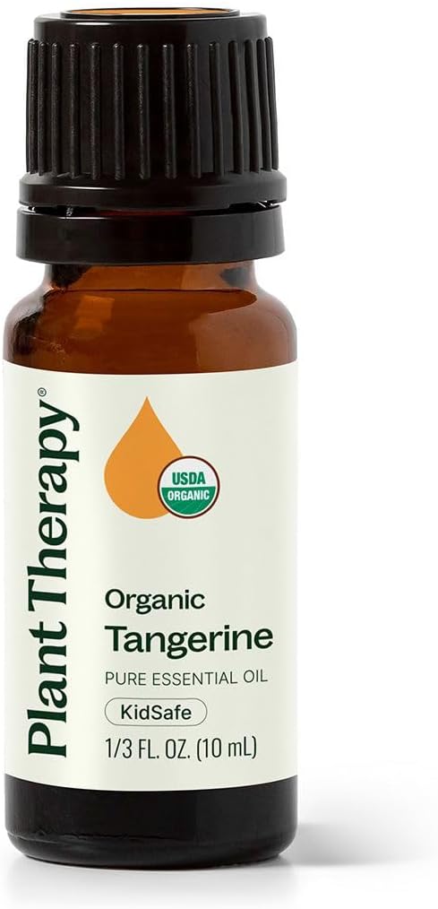 Plant Therapy Organic Tangerine Essential Oil 10 mL (1/3 oz) 100% Pure, Undiluted, USDA Certified Organic, Aromatherapy, Mood Boosting, Immune Support