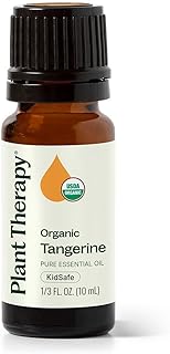 Plant Therapy Organic Tangerine Essential Oil 10 mL (1/3 oz) 100% Pure, Undiluted, USDA Certified Organic, Aromatherapy, Mood Boosting, Immune Support