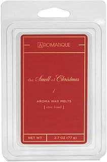 Aromatique The Smell Of Christmas Wax Melts Set of 8 - Highly Scented Wax Cubes Essential Oils Tealight Melter Air Freshener Home Fragrance Deodorizer Xmas Gifts Notes of Clove, Cinnamon, Orange 2.7oz