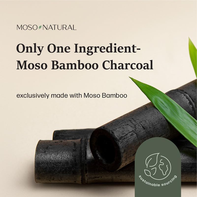 Moso Natural Air Purifying Bag 300g, Premium Charcoal Odor Absorber & Deodorizer for Closets, Bathrooms & Small Spaces — Lasts 2 Years, Pet Odor Eliminator for Home, Unscented Bamboo Charcoal Bag