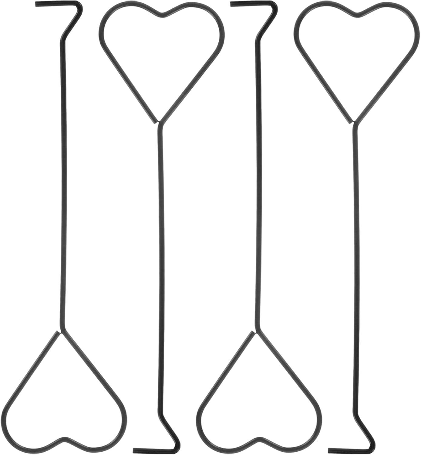 Hemoton 4Pcs Heart Design Candle Wick Dippers Stainless Steel Candle Wick Placement Tool Extinguishing Hooks Safe Accessories Set for Home