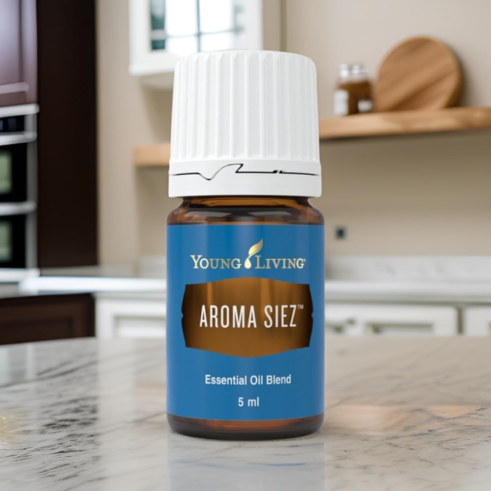 Young Living Aroma Siez Essential Oil Blend | 5 ml | Soothing, Refreshing, Relaxing Aroma | Ideal for Massage &amp; Topical Use | Lavender, Peppermint &amp; Basil Blend | Premium Essential Oils