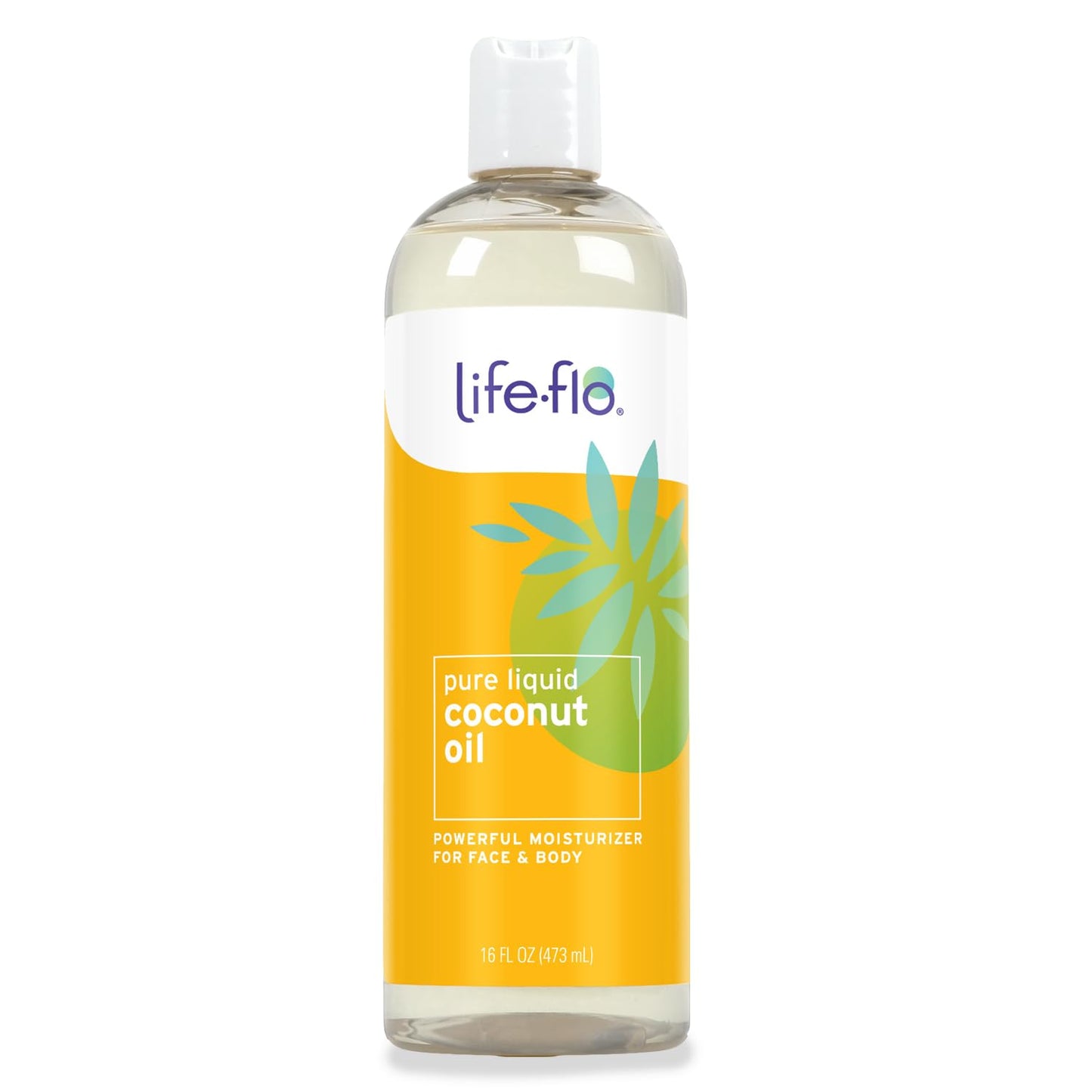 LIFE-FLO Pure Coconut Oil, Fractionated, Refined Liquid Coconut Oil, Skin Care, Hair Care, Massage, Aromatherapy, All Skin Types, Hypoallergenic, 60-Day Guarantee, Not Tested on Animals, 16oz