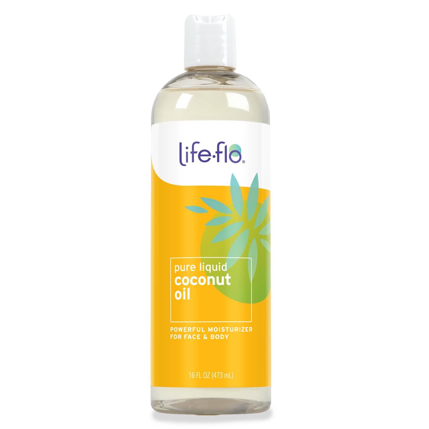 LIFE-FLO Pure Coconut Oil, Fractionated, Refined Liquid Coconut Oil, Skin Care, Hair Care, Massage, Aromatherapy, All Skin Types, Hypoallergenic, 60-Day Guarantee, Not Tested on Animals, 16oz