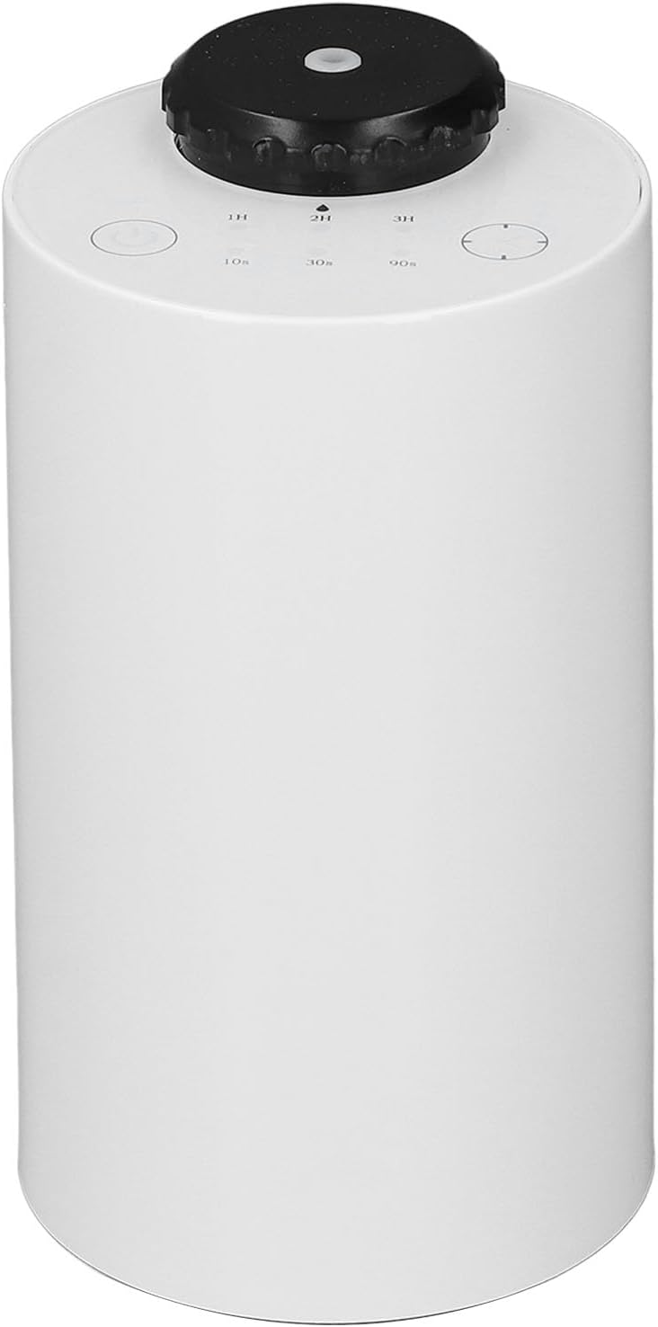 Waterless Scent Diffuser, Cold Air Scent Machine, Air Freshener with Timer, Quiet Automatic Fragrance Release, Ideal for Bedroom, Living Room & Office (White)