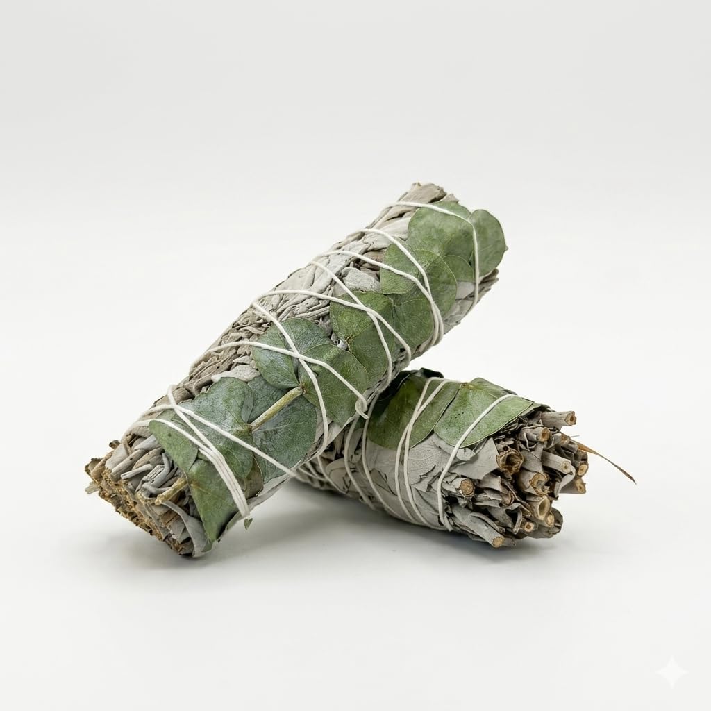 White Sage Smudge Sticks Variety Mix 4 Inches (6 Bundles) - Sage Kit | Sage with Palo Santo, Lavender, Eucalyptus, Cinnamon, Rose Petals & Others - Sustainably Sourced California for Meditation