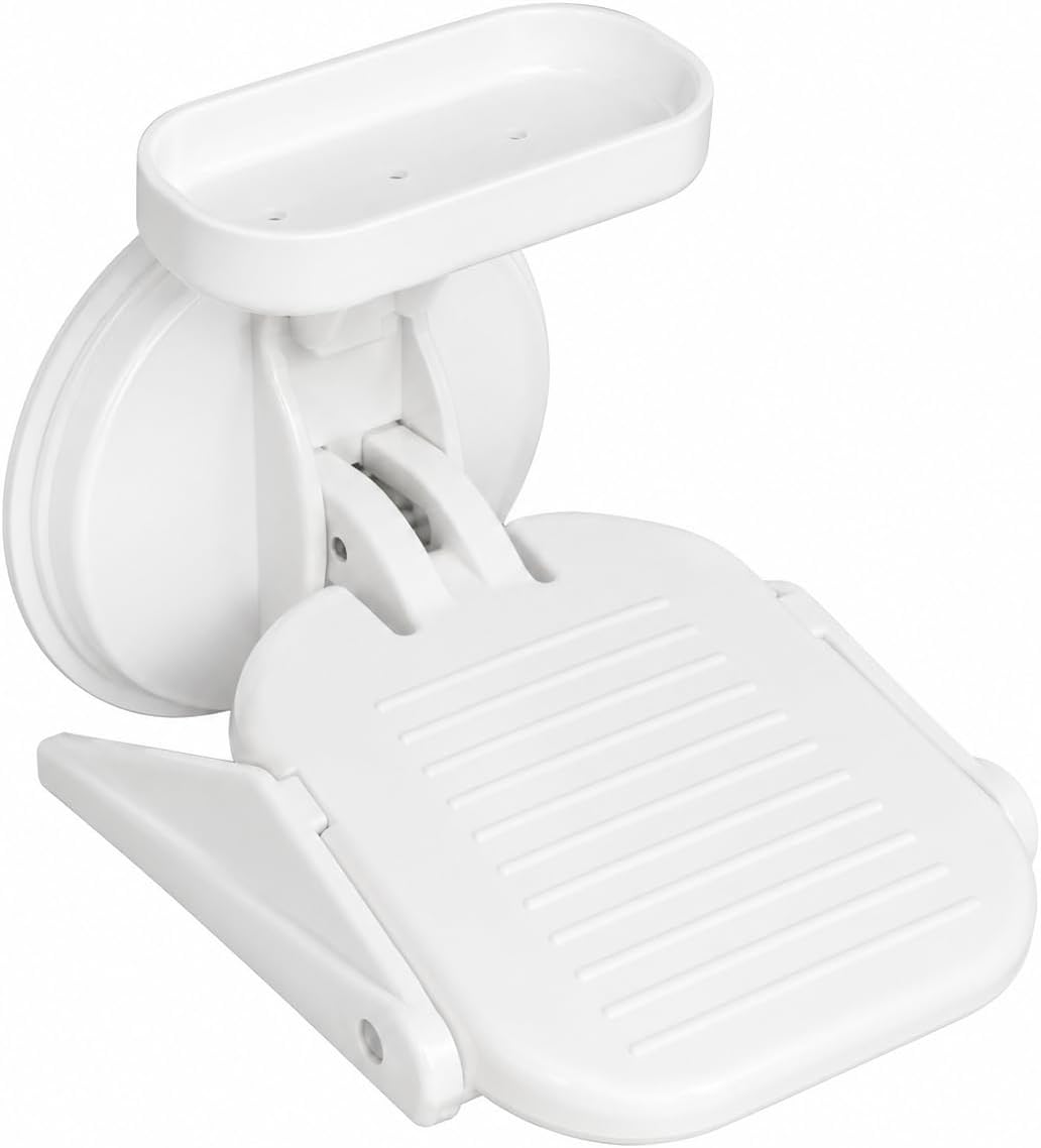 Shower Stool for Shaving Legs,Bath Foot Rest for Wall Showers Small Stand for Inside with Powerful Suction Cup